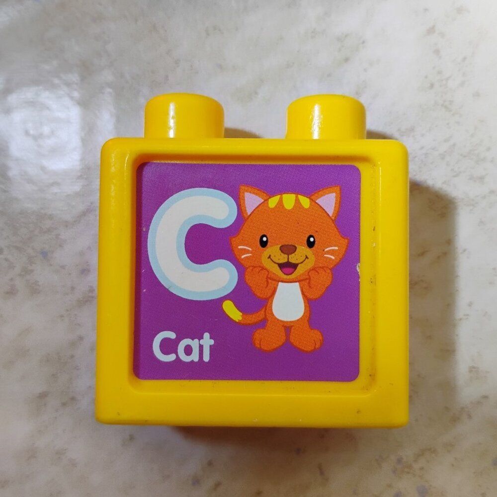 Vtech Sit to Stand Alphabet Train Replacement Letter Block C-Cat/X-Xray Fish